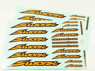 SWORKz Speed Aufkleber (PushBar) Orange (2)